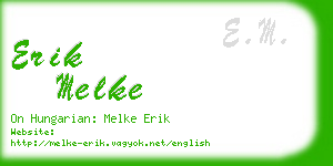 erik melke business card